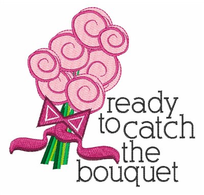 Catch The Bouquet Machine Embroidery Design