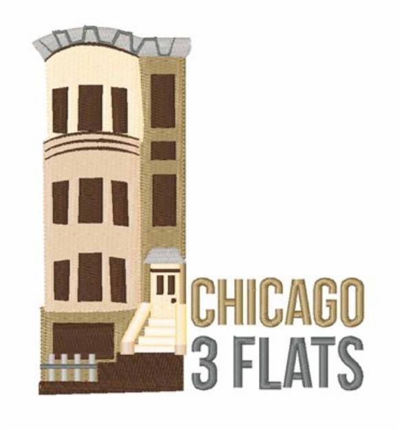 Picture of 3 Chicago Flats Machine Embroidery Design