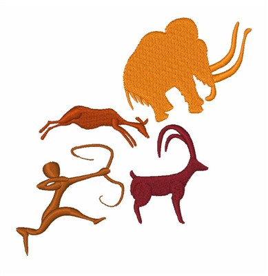 Cave Painting Machine Embroidery Design