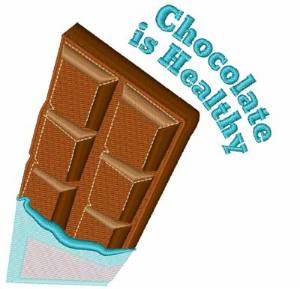 Picture of Chocolate Is Healthy Machine Embroidery Design
