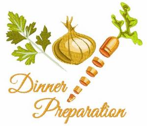 Picture of Dinner Preparation Machine Embroidery Design