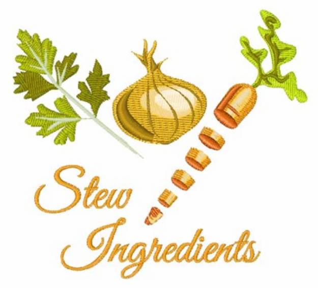 Picture of Stew Ingredients Machine Embroidery Design