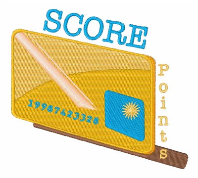 Score Points Machine Embroidery Design