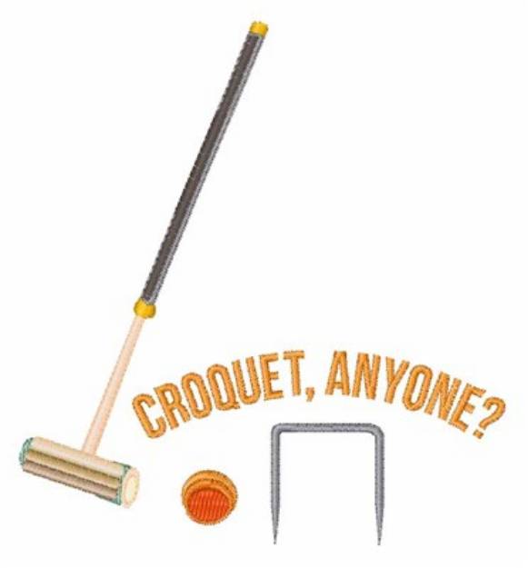 Picture of Croquet Anyone Machine Embroidery Design