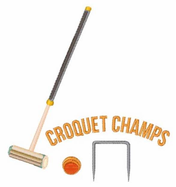 Picture of Croquet Champs Machine Embroidery Design