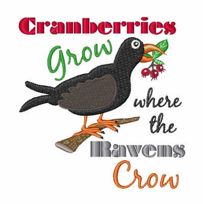 Cranberries Grow Machine Embroidery Design