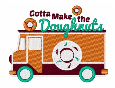 Make The Doughnuts Machine Embroidery Design