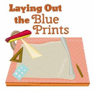 Picture of Blue Prints Machine Embroidery Design