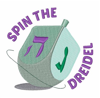 Spin The Dreidel Machine Embroidery Design