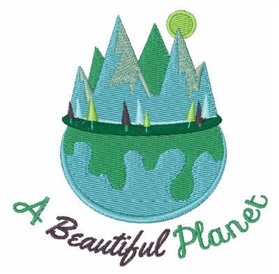 Beautiful Planet Machine Embroidery Design