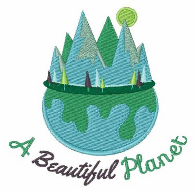 Picture of Beautiful Planet Machine Embroidery Design