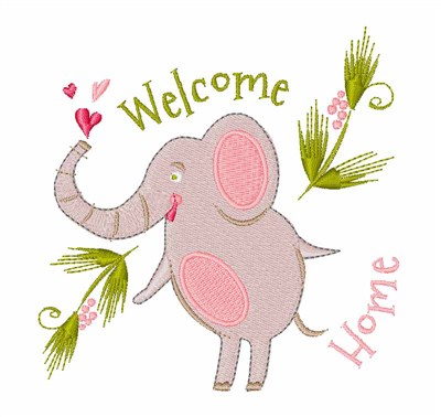 Welcome Home Machine Embroidery Design