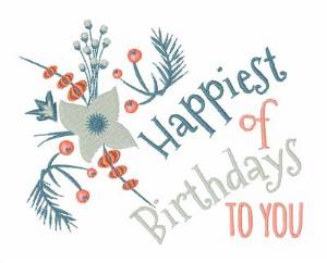 Picture of Happiest Of Birthdays Machine Embroidery Design