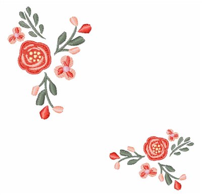 Rose Floral Machine Embroidery Design