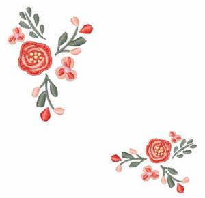 Picture of Rose Floral Machine Embroidery Design