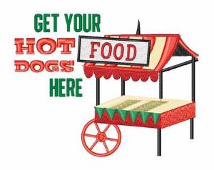 Picture of Hot Dogs Here Machine Embroidery Design