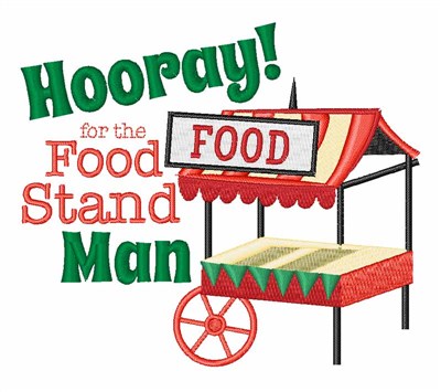 Food Stand Man Machine Embroidery Design