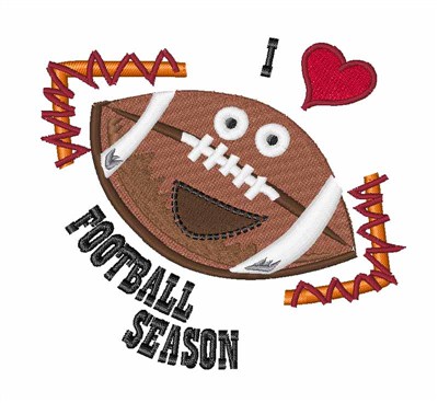 Football Season Machine Embroidery Design