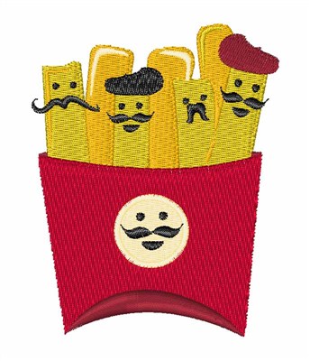 French Fry Machine Embroidery Design