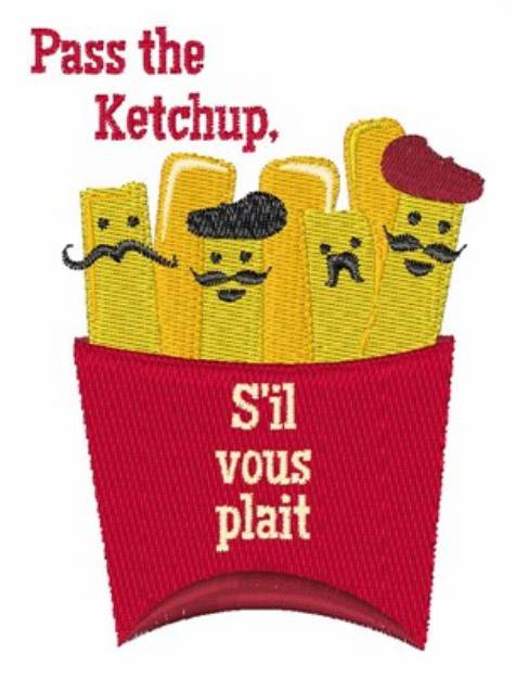 Picture of Pass The Ketchup Machine Embroidery Design