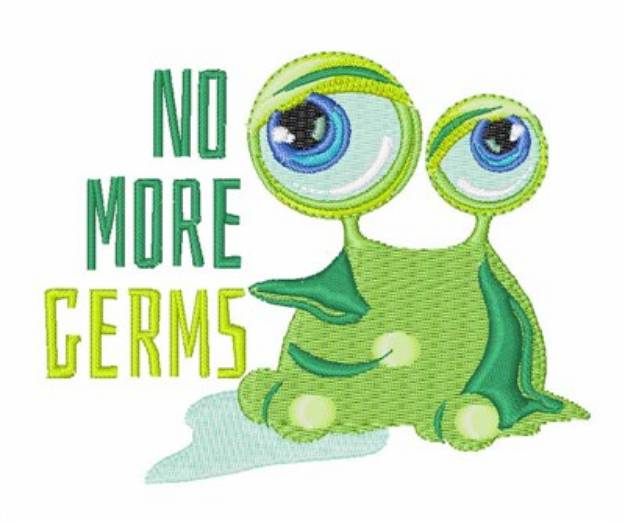 Picture of No More Germs Machine Embroidery Design