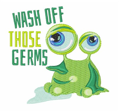Wash Off Germs Machine Embroidery Design