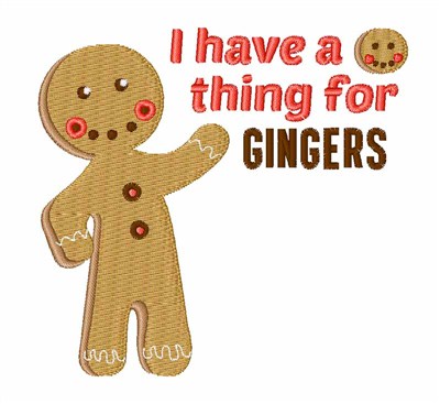 A Thing For Gingers Machine Embroidery Design
