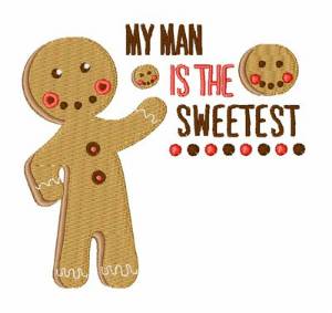 Picture of My Man Sweetest Machine Embroidery Design