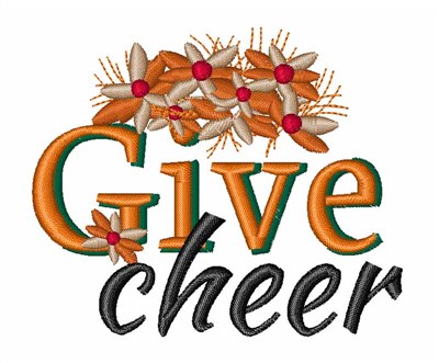 Give Cheer Machine Embroidery Design