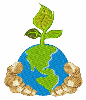 Green Earth Machine Embroidery Design