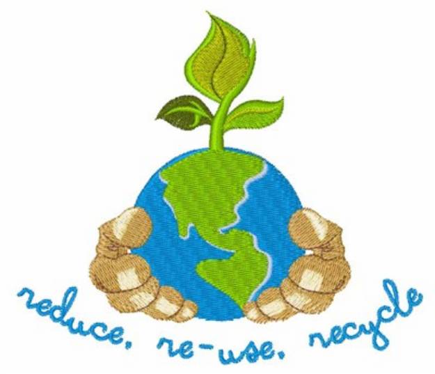 Picture of Reduce Reuse Recycle Machine Embroidery Design