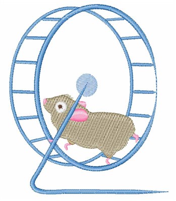 Hamster Wheel Machine Embroidery Design