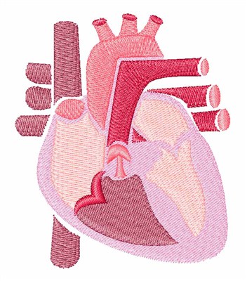 Human Heart Machine Embroidery Design