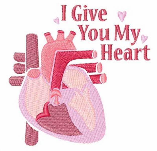 Picture of Give My Heart Machine Embroidery Design