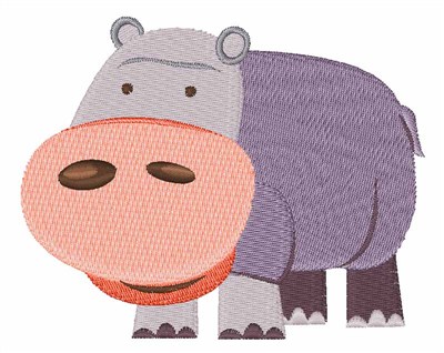Hippo Machine Embroidery Design