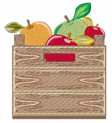 Box Of Apples Machine Embroidery Design