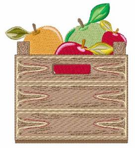 Picture of Box Of Apples Machine Embroidery Design