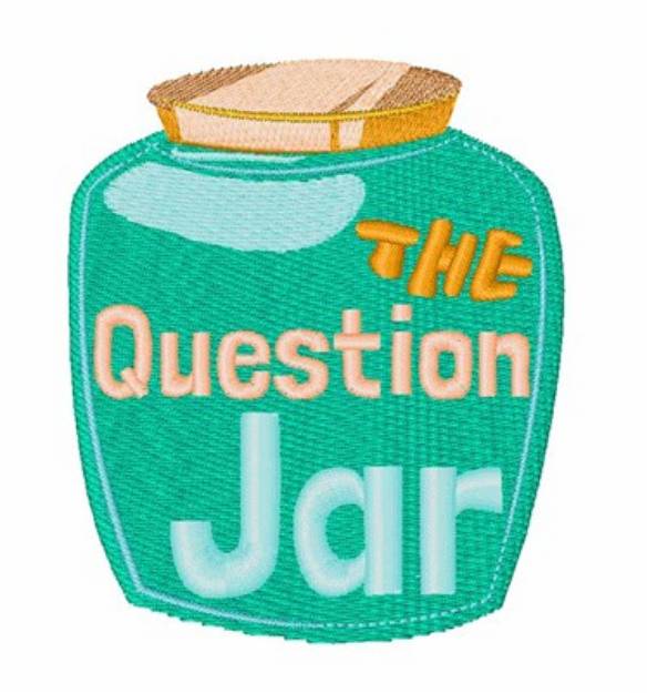 Picture of Question Jar Machine Embroidery Design