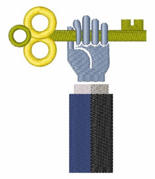 Picture of Holding The Key Machine Embroidery Design