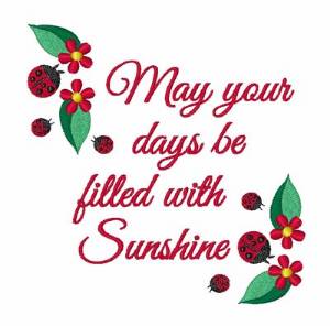 Picture of Filled With Sunshine Machine Embroidery Design