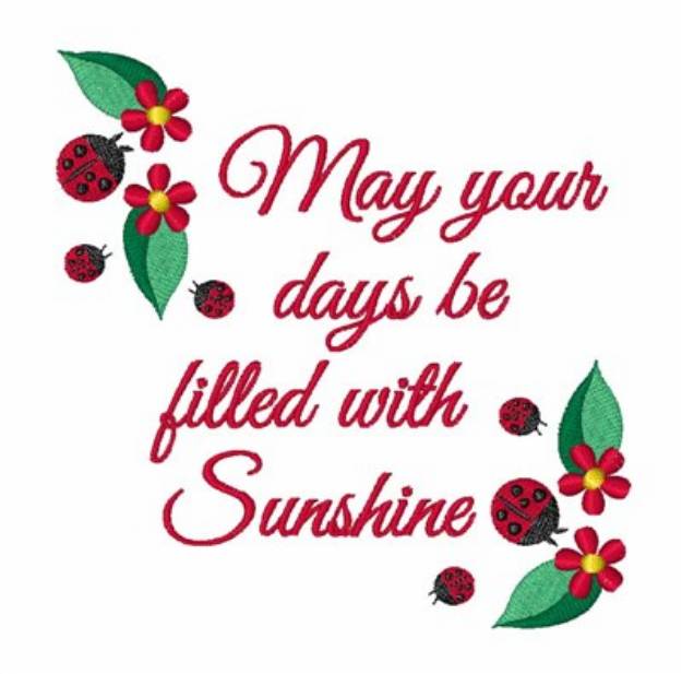 Picture of Filled With Sunshine Machine Embroidery Design