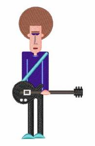 Picture of Guitar Player Machine Embroidery Design