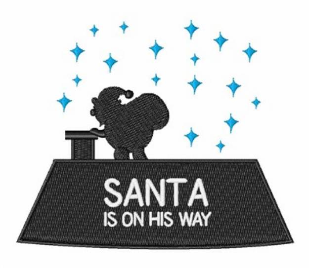 Picture of Santa On Way Machine Embroidery Design