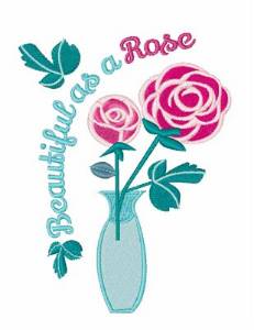 Picture of Beautiful Rose Machine Embroidery Design
