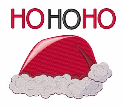 Ho Ho Hat Machine Embroidery Design