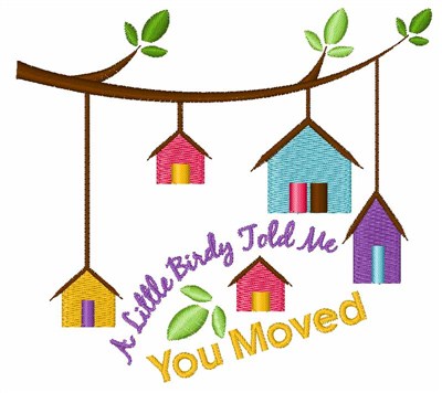 You Moved Machine Embroidery Design