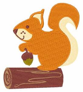 Picture of Squirrel & Nut Machine Embroidery Design