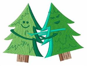 Picture of Happy Trees Machine Embroidery Design