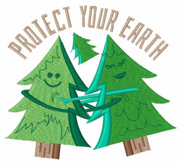 Picture of Protect Your Earth Machine Embroidery Design