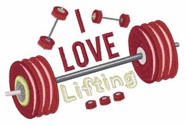 Picture of I Love Lifting Machine Embroidery Design